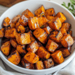 Maple Glazed Roasted Sweet Potatoes 1