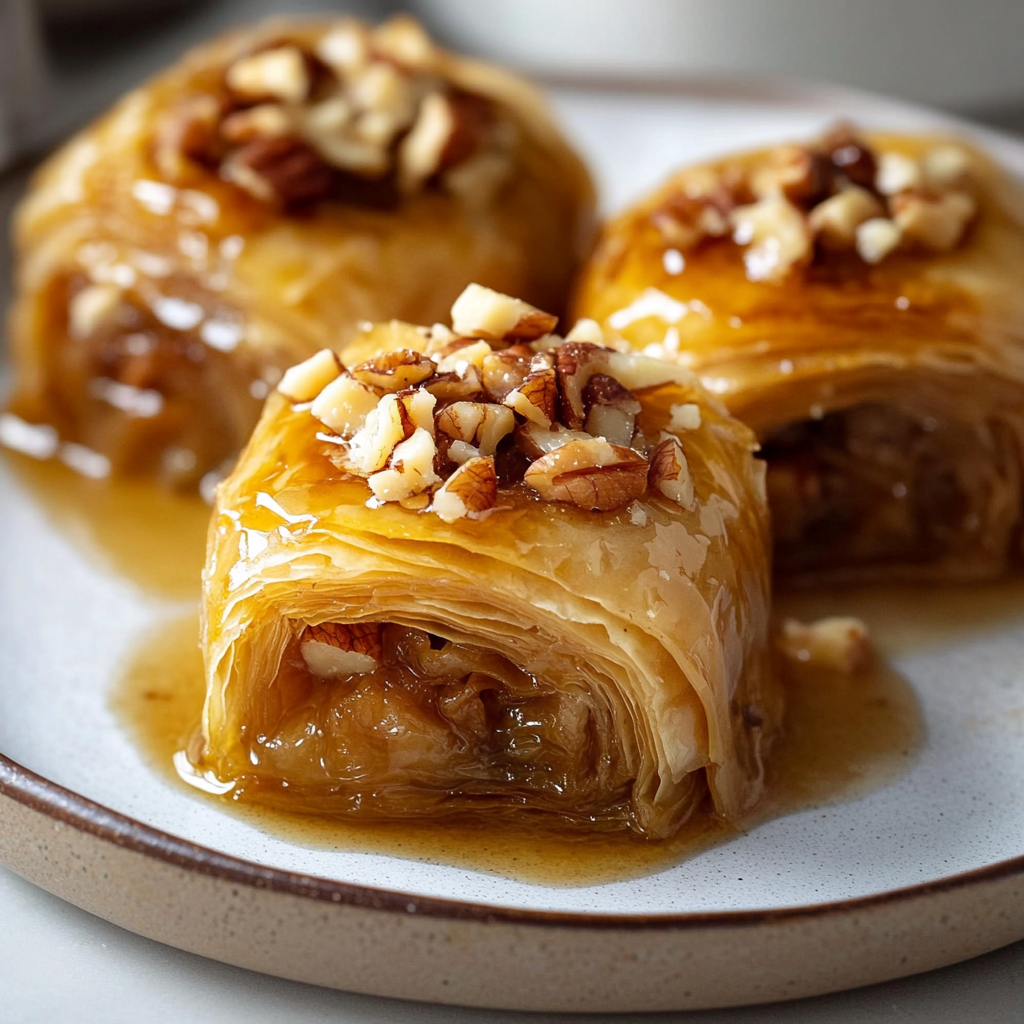 Maple Pecan Baklava Rolls
