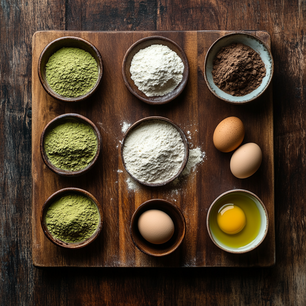 Matcha Brownies ingredients