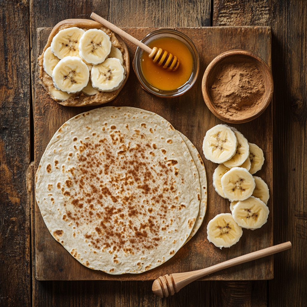 Peanut Butter Banana Breakfast Wraps ingredients