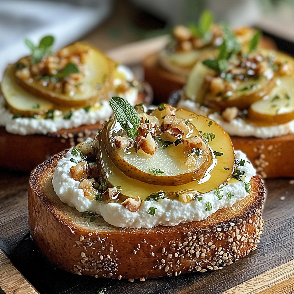 Pear & Honey Ricotta Toast 20 Pear & Honey Ricotta Toast