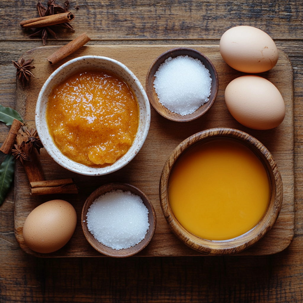 Pumpkin Flan ingredients