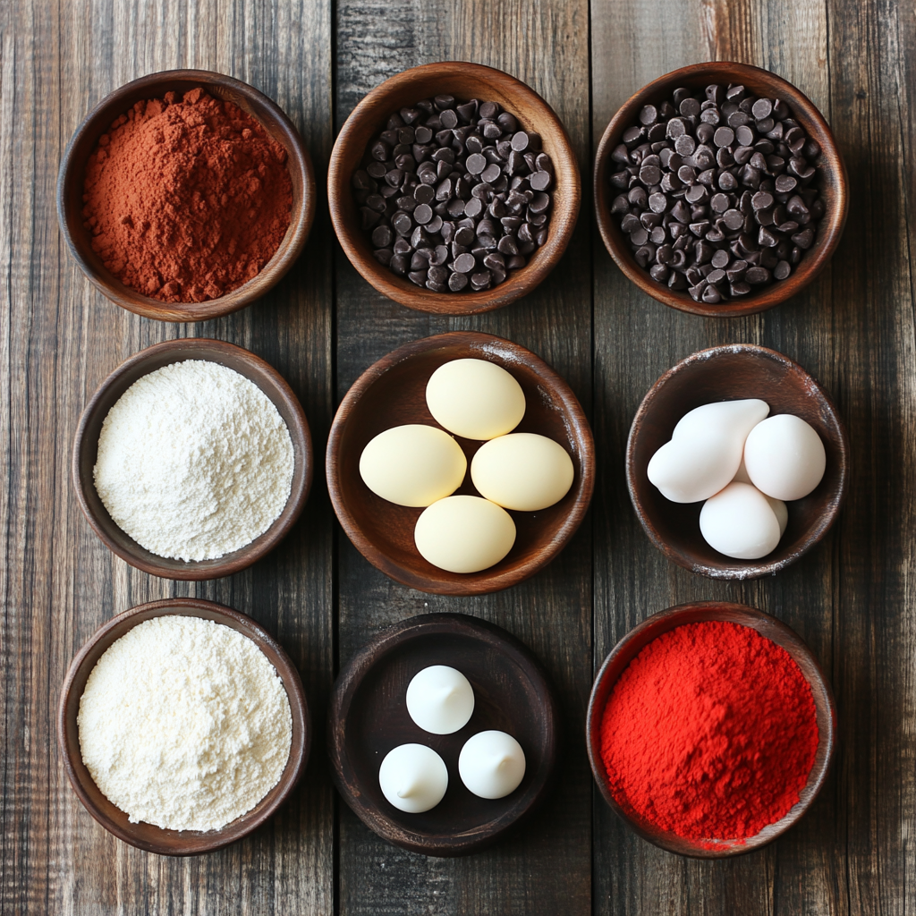 Red Velvet Cookies with White Chocolate Chips ingredients