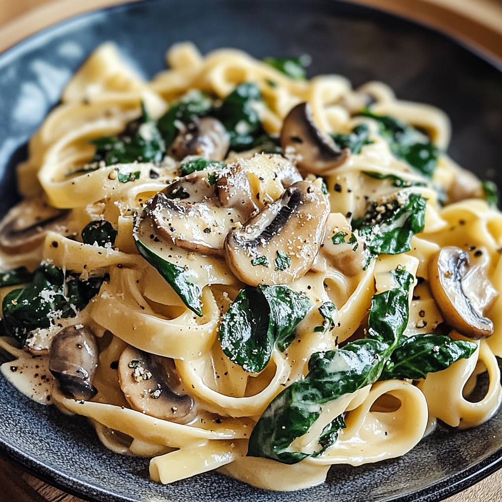 Spinach Mushroom Pasta
