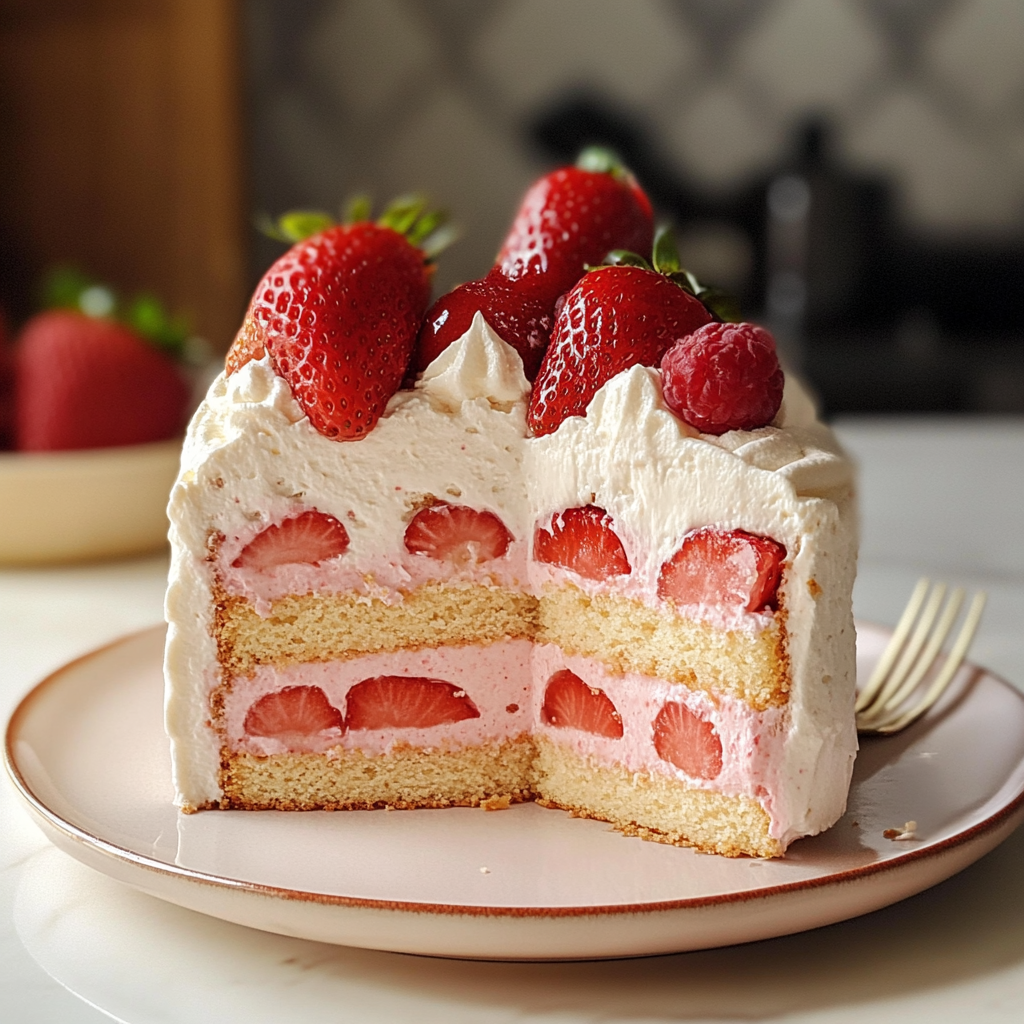Strawberry Charlotte Cake