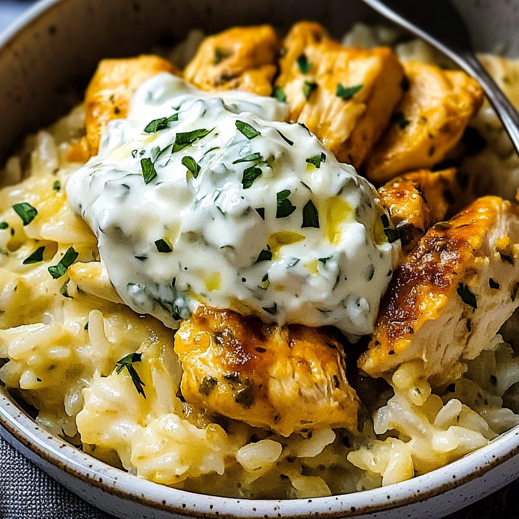 Tzatziki Chicken Rice Bake