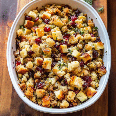 christmas Cranberry Apple Stuffing 1
