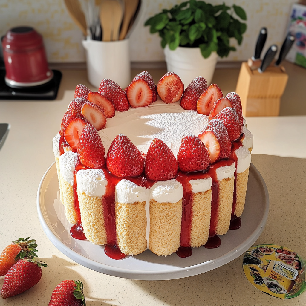 va20107 Strawberry Charlotte Cake. Amateur photo from Pinterest 633fa6ac 2663 45c3 b31e 9cf2db107989