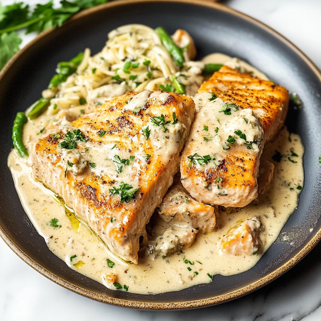 Baked Boursin Salmon