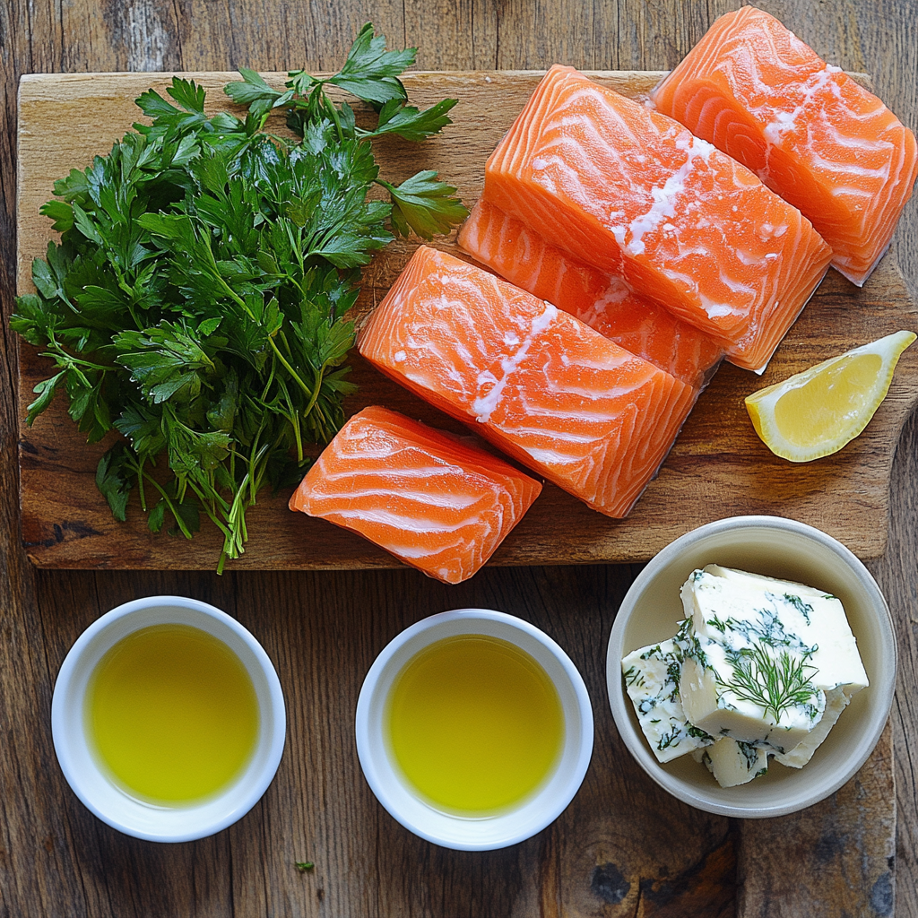 Baked Boursin Salmon ingredients