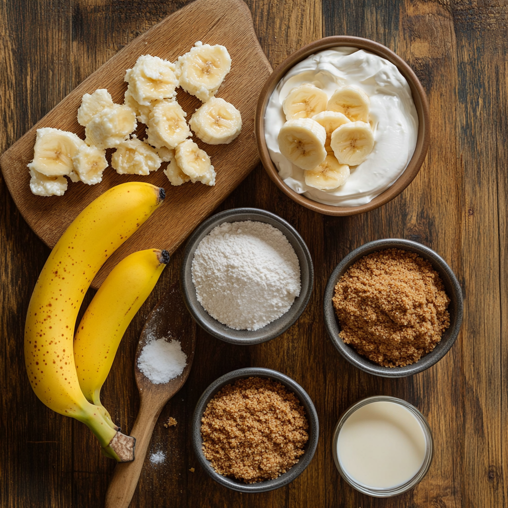 Banana Cheesecake ingredients
