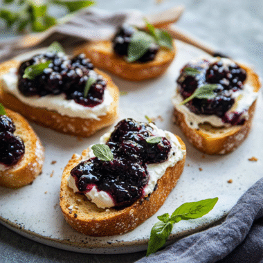 Blueberry Jelly Brie Crostini 1