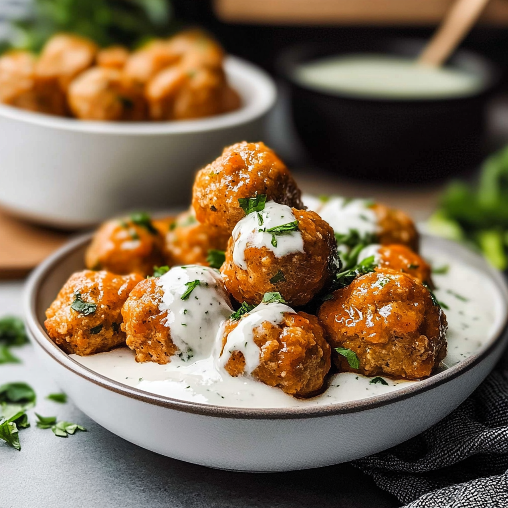 Buffalo Chicken Meatballs 1