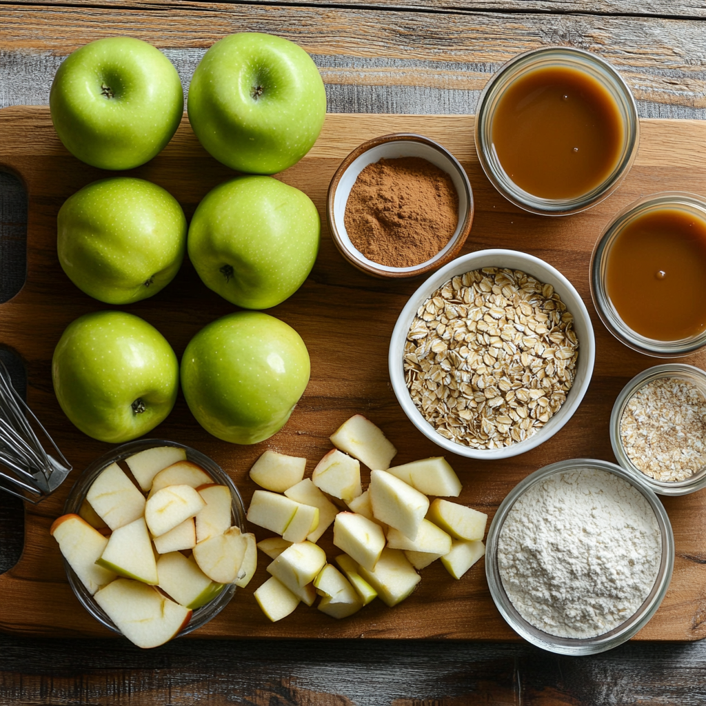 Caramel Apple Crisp ingredients