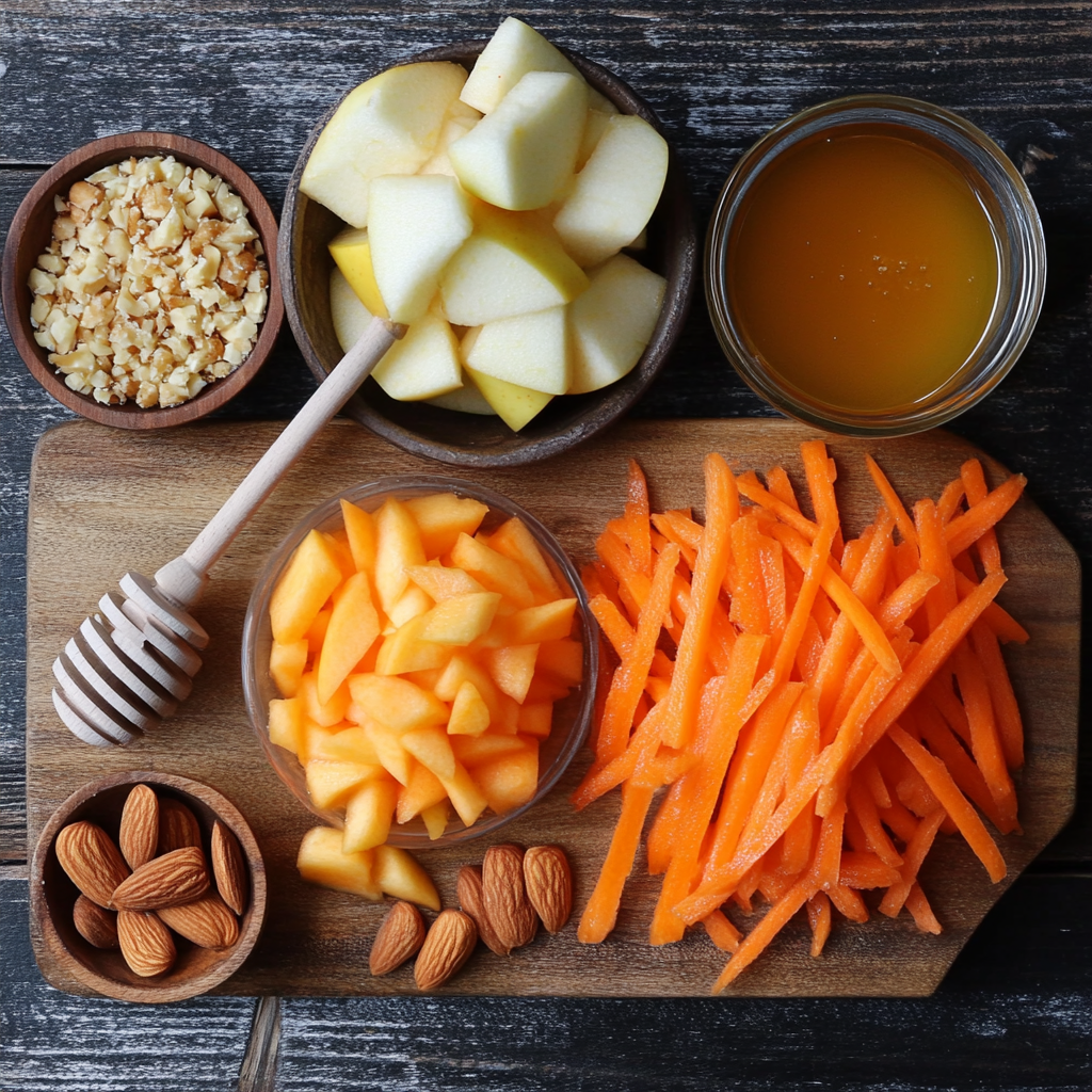Carrot Apple Salad ingredients