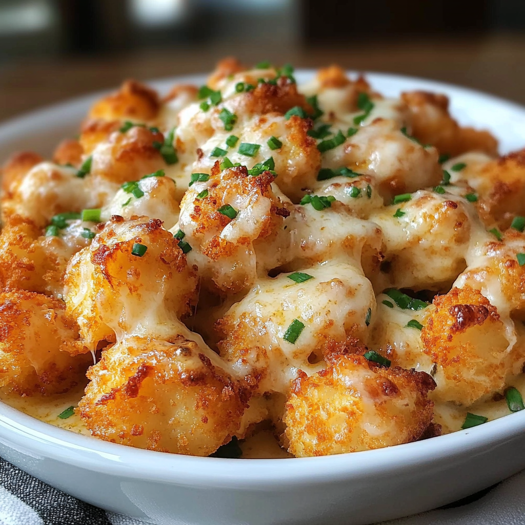 Cheddar Ranch Chicken Tater Tot Bake