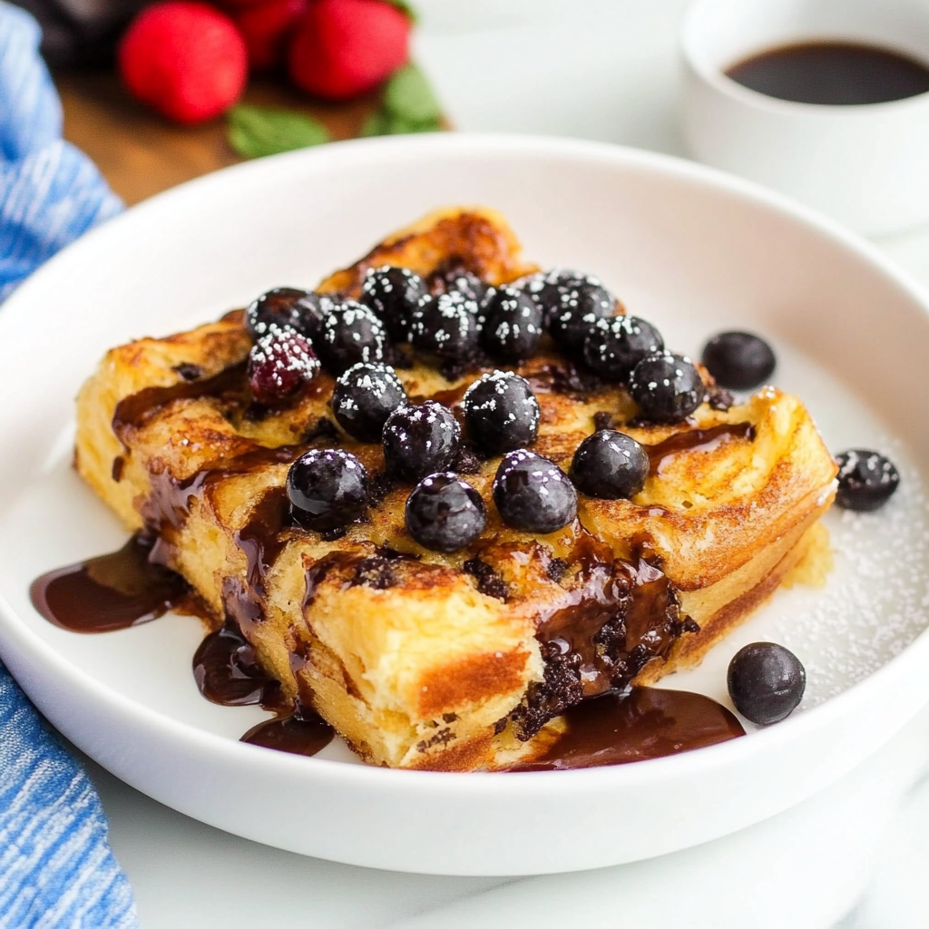 Chocolate Chip Croissant French Toast