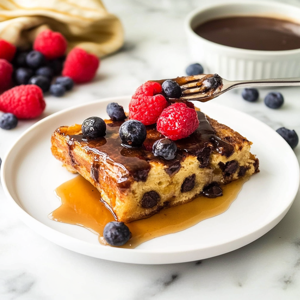 Chocolate Chip Croissant French Toast 3