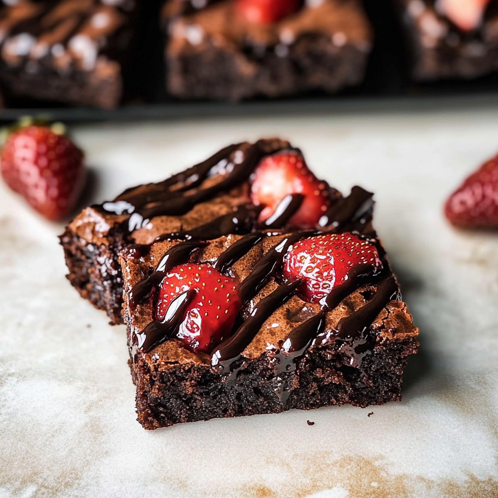 Chocolate Strawberry Brownies
