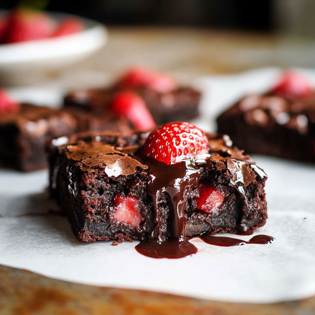 Chocolate Strawberry Brownies