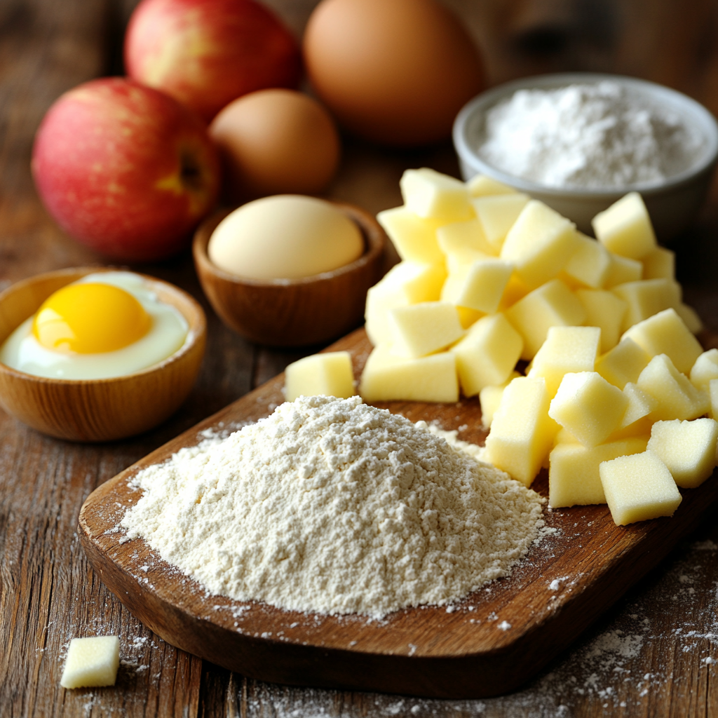 Christmas Apple Frangipane Tart ingredients