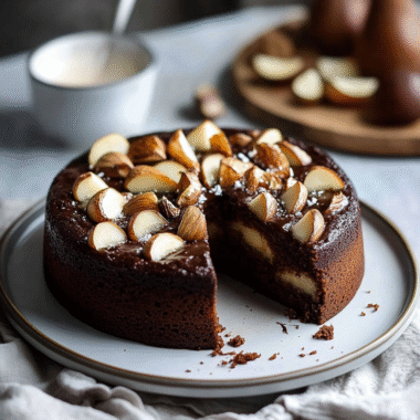 Christmas Chocolate Hazelnut Pear Cake 1 1