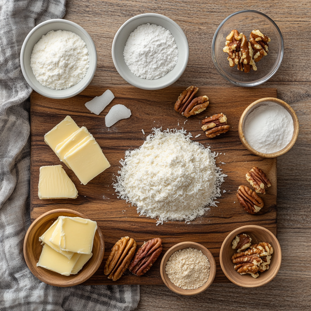 Christmas Coconut Cookies ingredients
