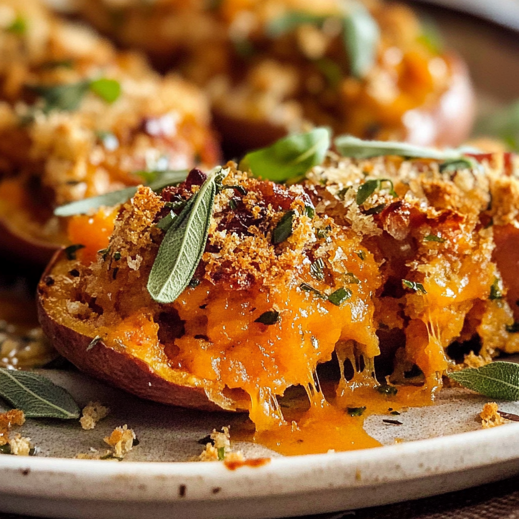 Christmas Holiday Stuffed Sweet Potato