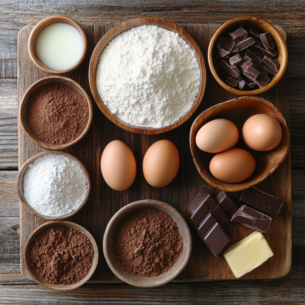 Christmas Mini Chocolate Cakes ingredients