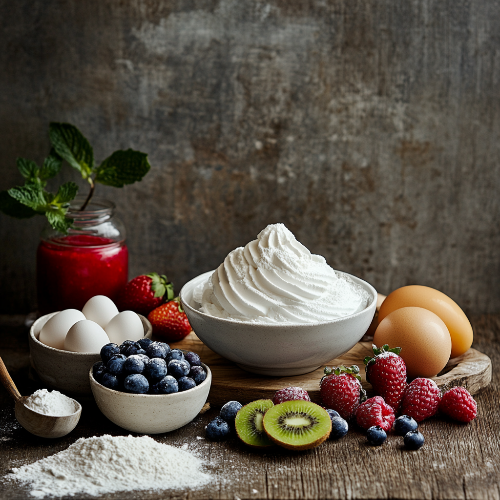 Christmas Mini Pavlovas ingredients