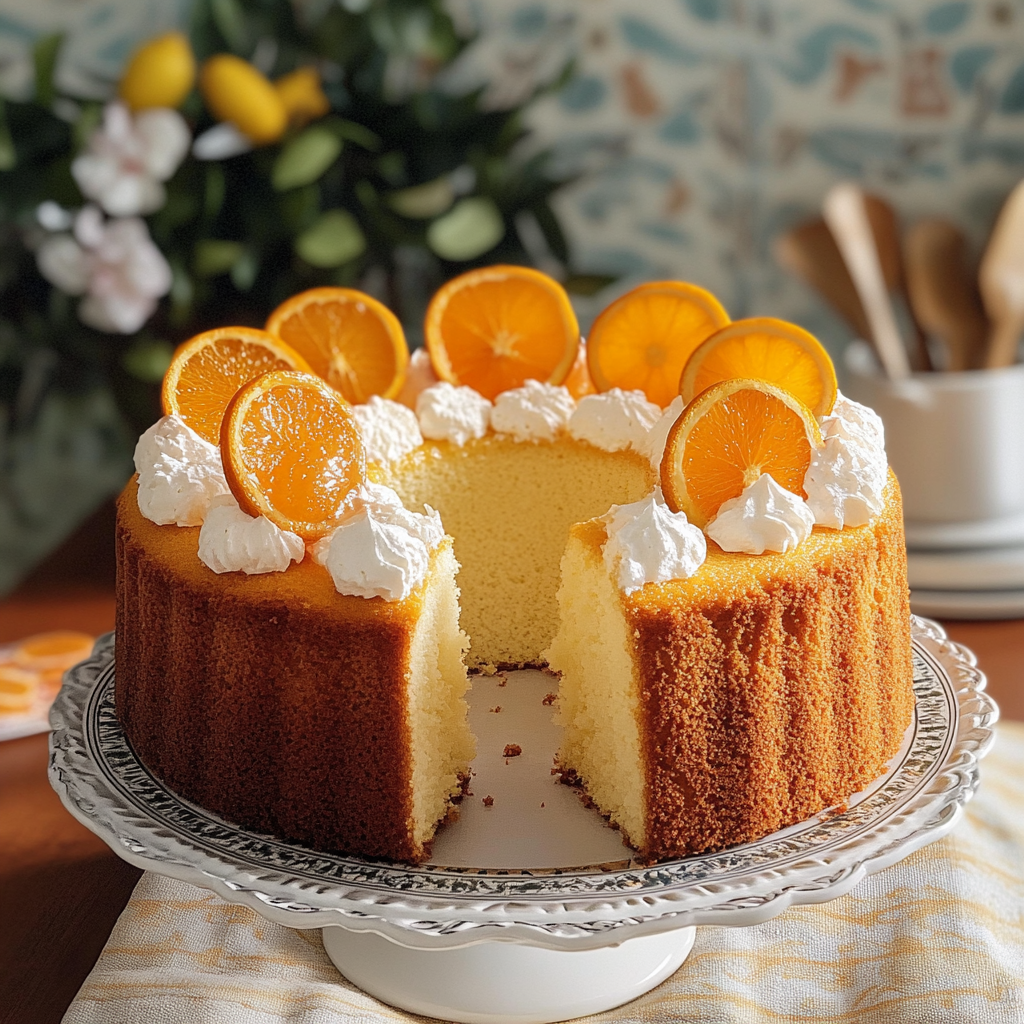 Christmas Orange Chiffon Cake