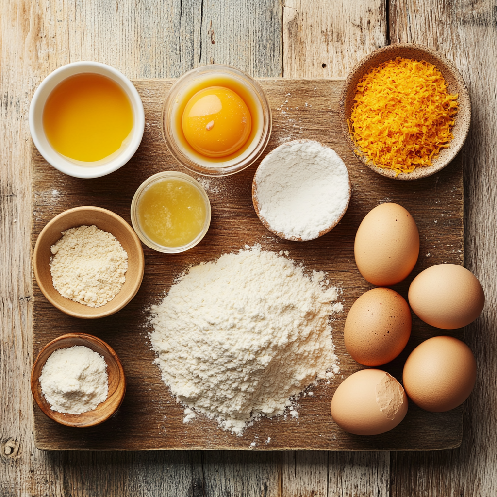 Christmas Orange Chiffon Cake ingredients