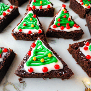 Christmas Tree Brownies 1