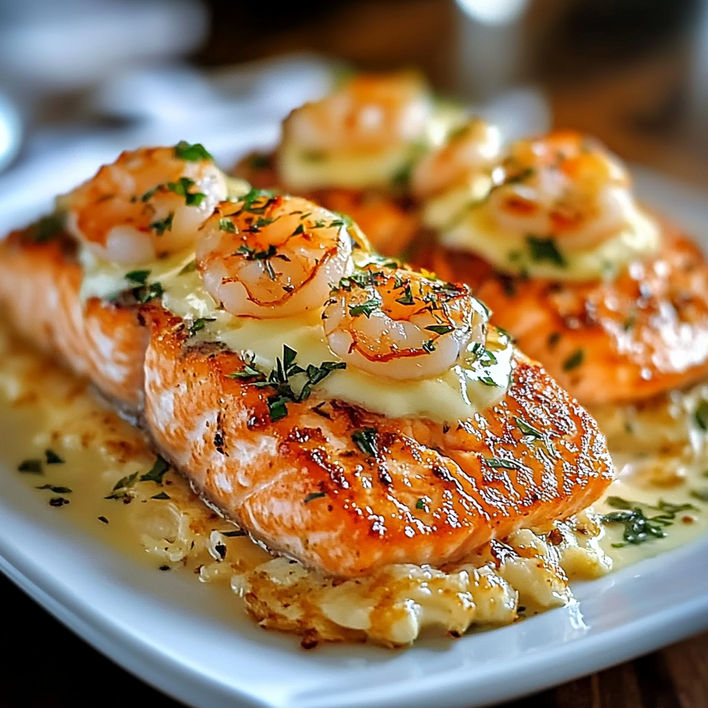Crab & Shrimp Stuffed Salmon