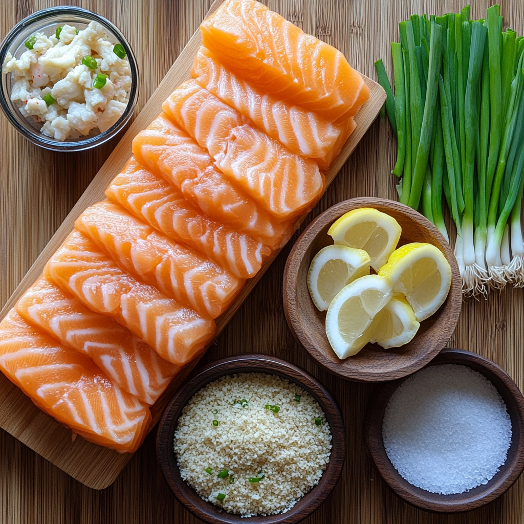 Crab & Shrimp Stuffed Salmon ingredients