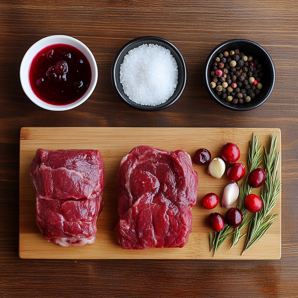 Cranberry Balsamic Roast Beef ingredients