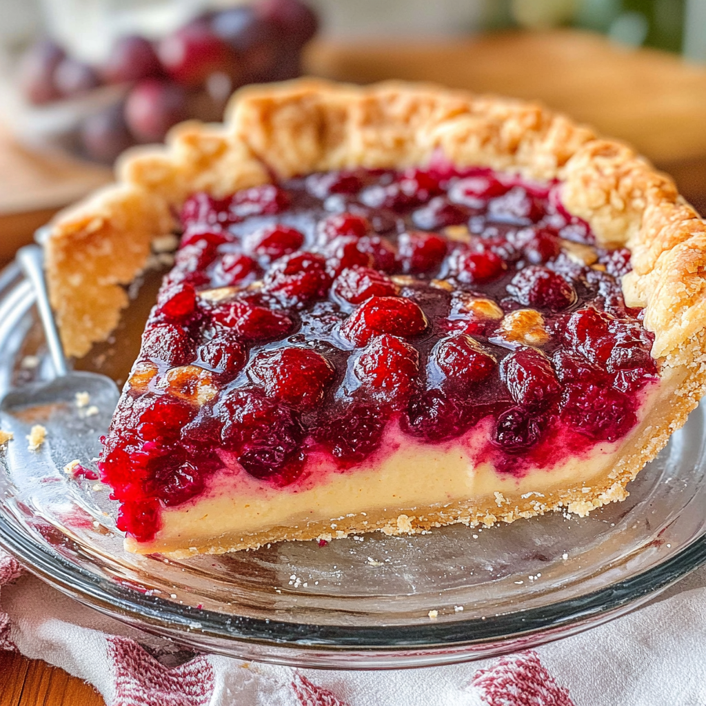 Cranberry Custard Pie