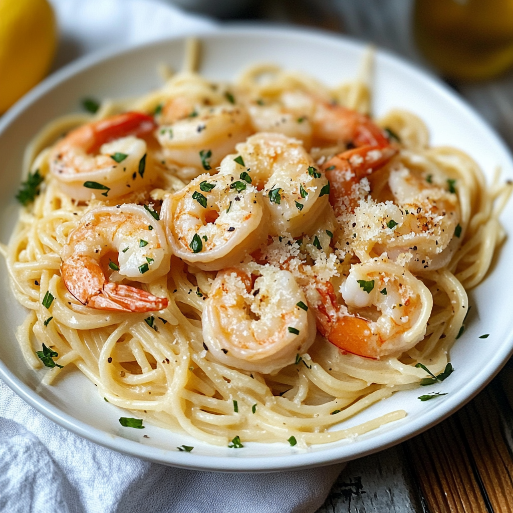 Creamy Shrimp Scampi Pasta 1