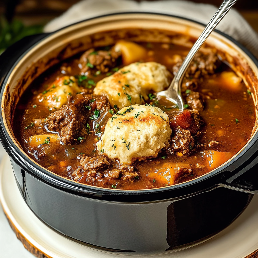 Crockpot Beef Stew with Dumplings