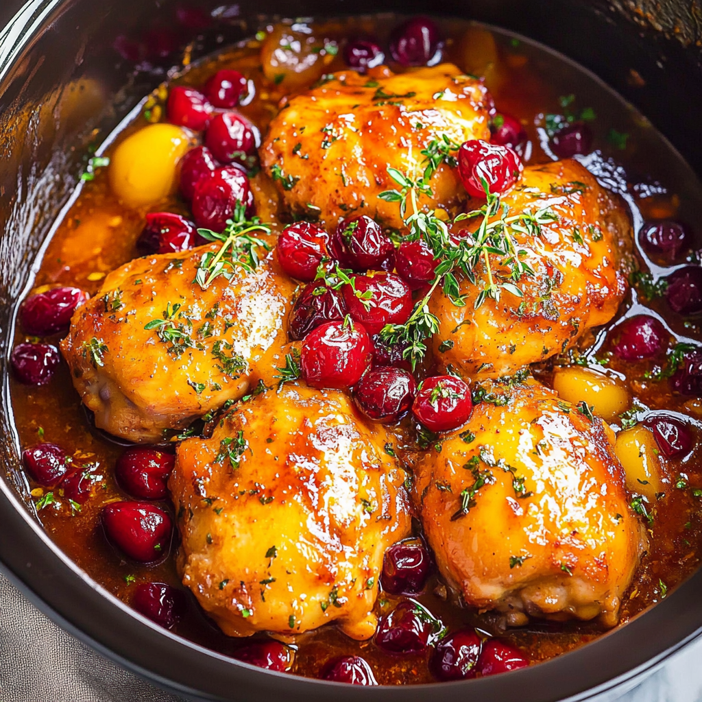 Crockpot Cranberry Apricot Chicken