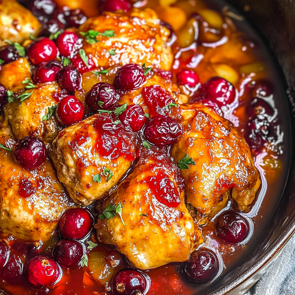 Crockpot Cranberry Apricot Chicken