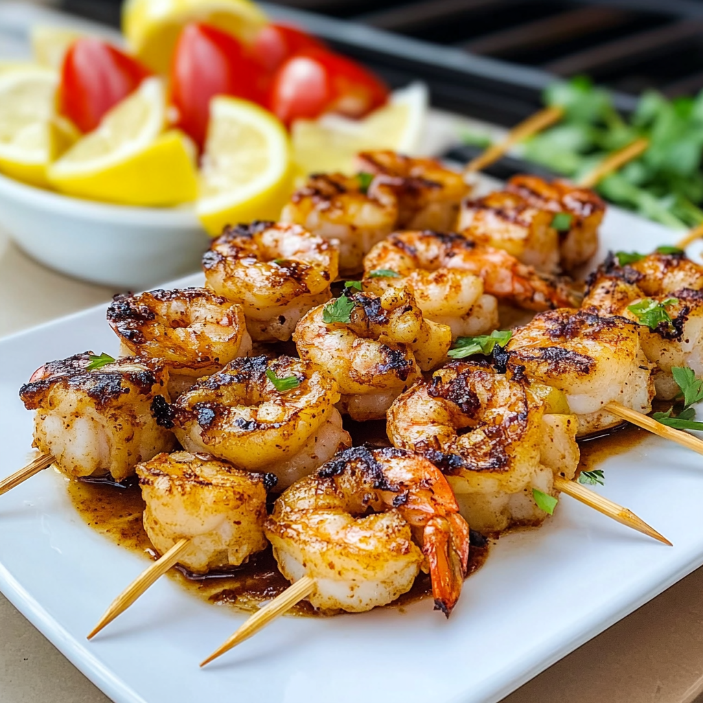 Grilled Jerk Shrimp and Pineapple Skewers 1