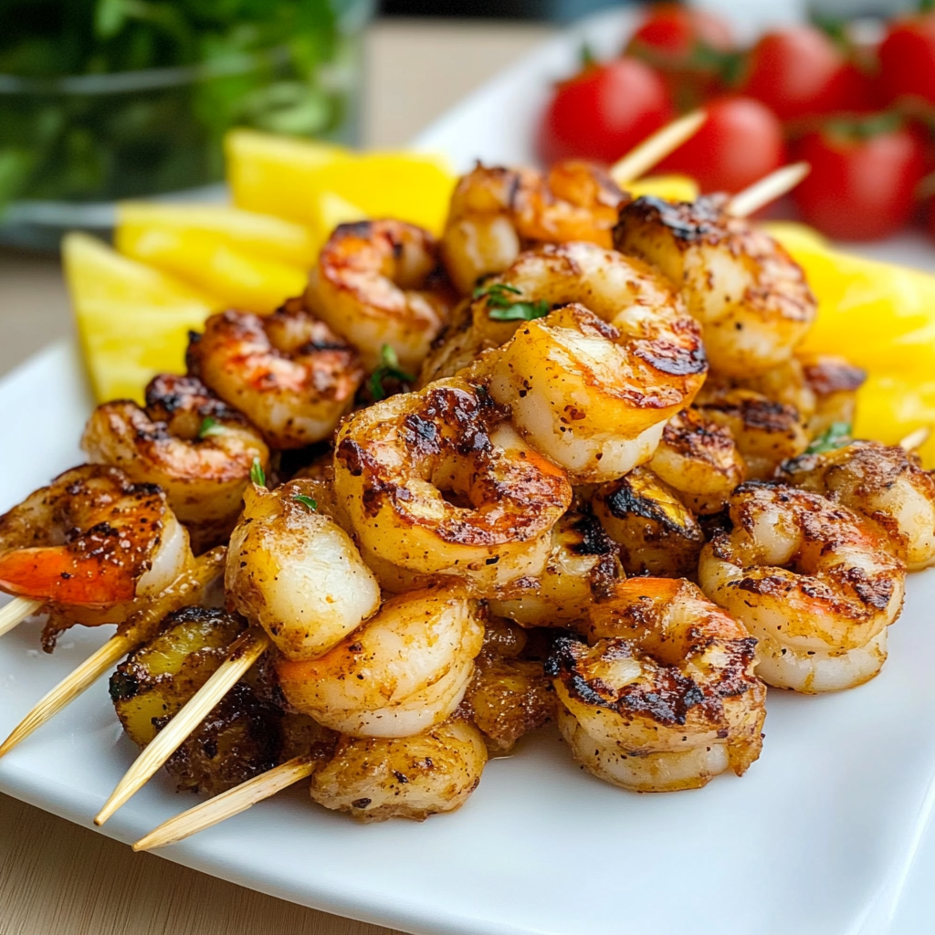 Grilled Jerk Shrimp and Pineapple Skewers 21 Grilled Jerk Shrimp and Pineapple Skewers