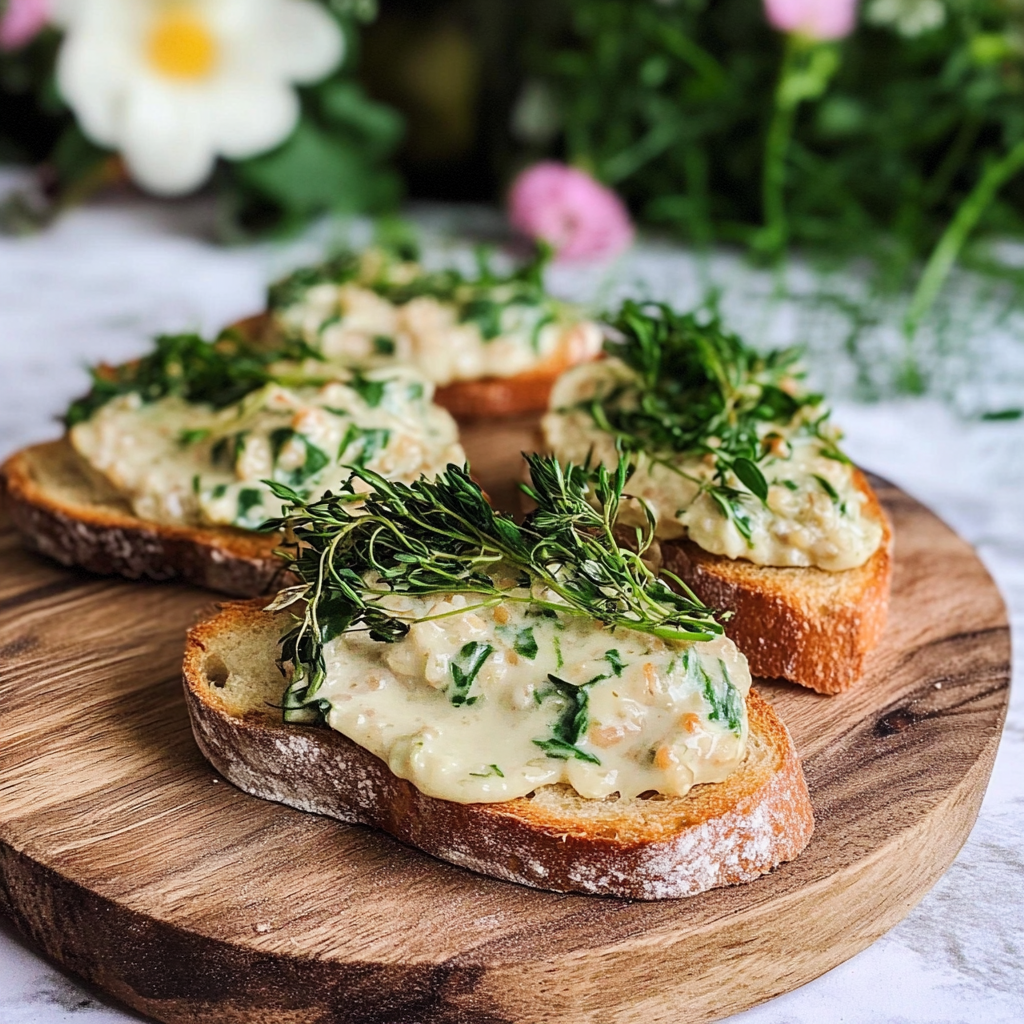 Herbed White Bean Crostini