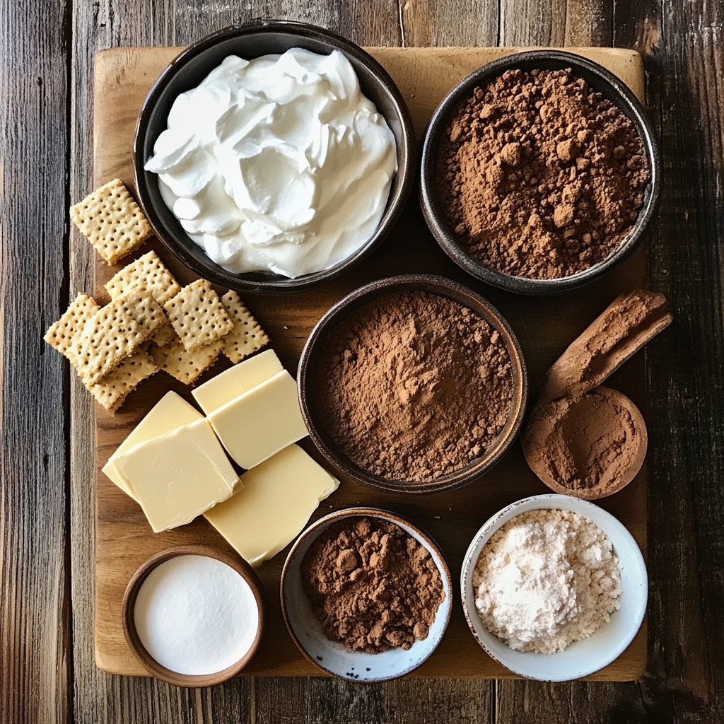Holiday Chocolate Peanut Butter Cheesecake ingredients