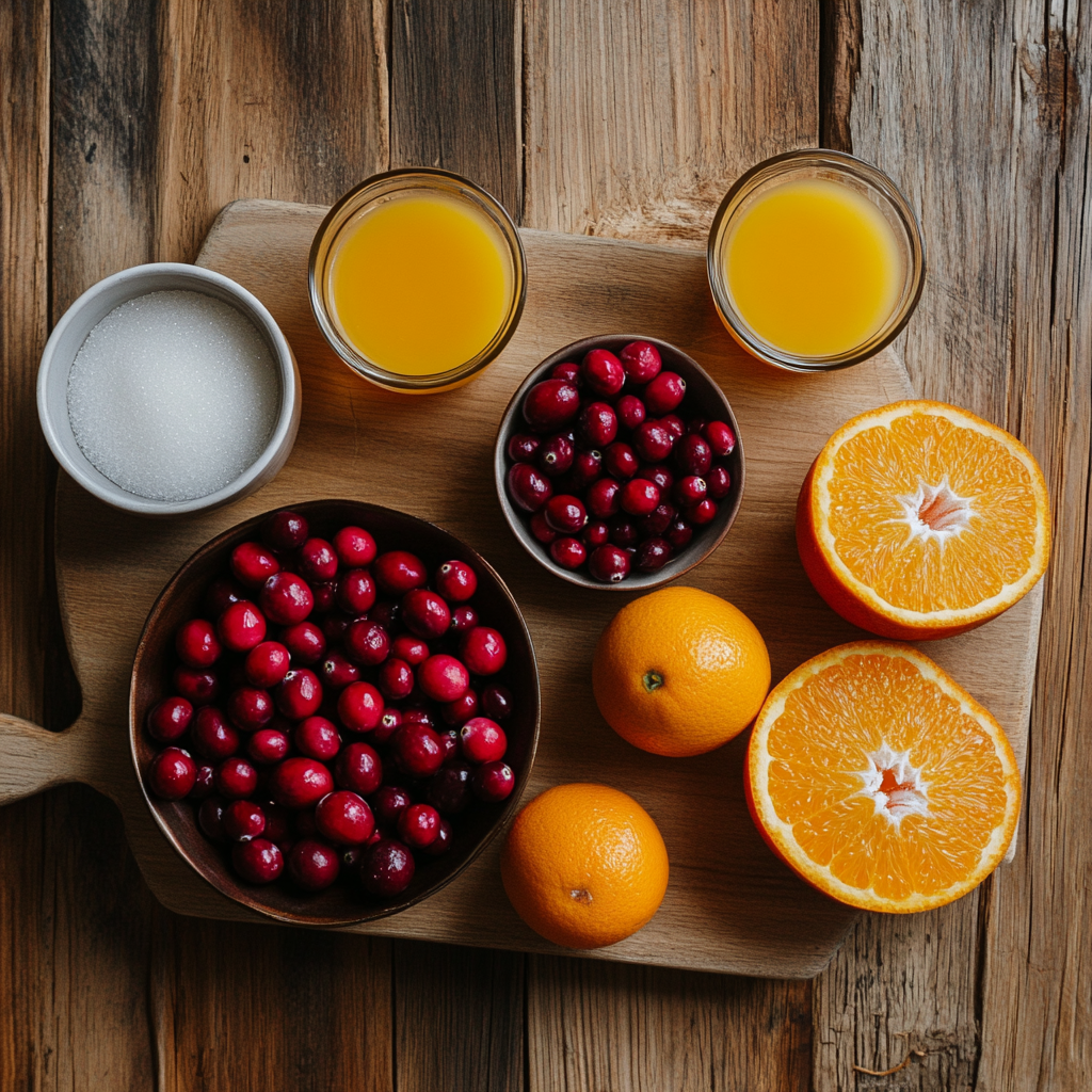 Homemade Orange Cranberry Sauce ingredients