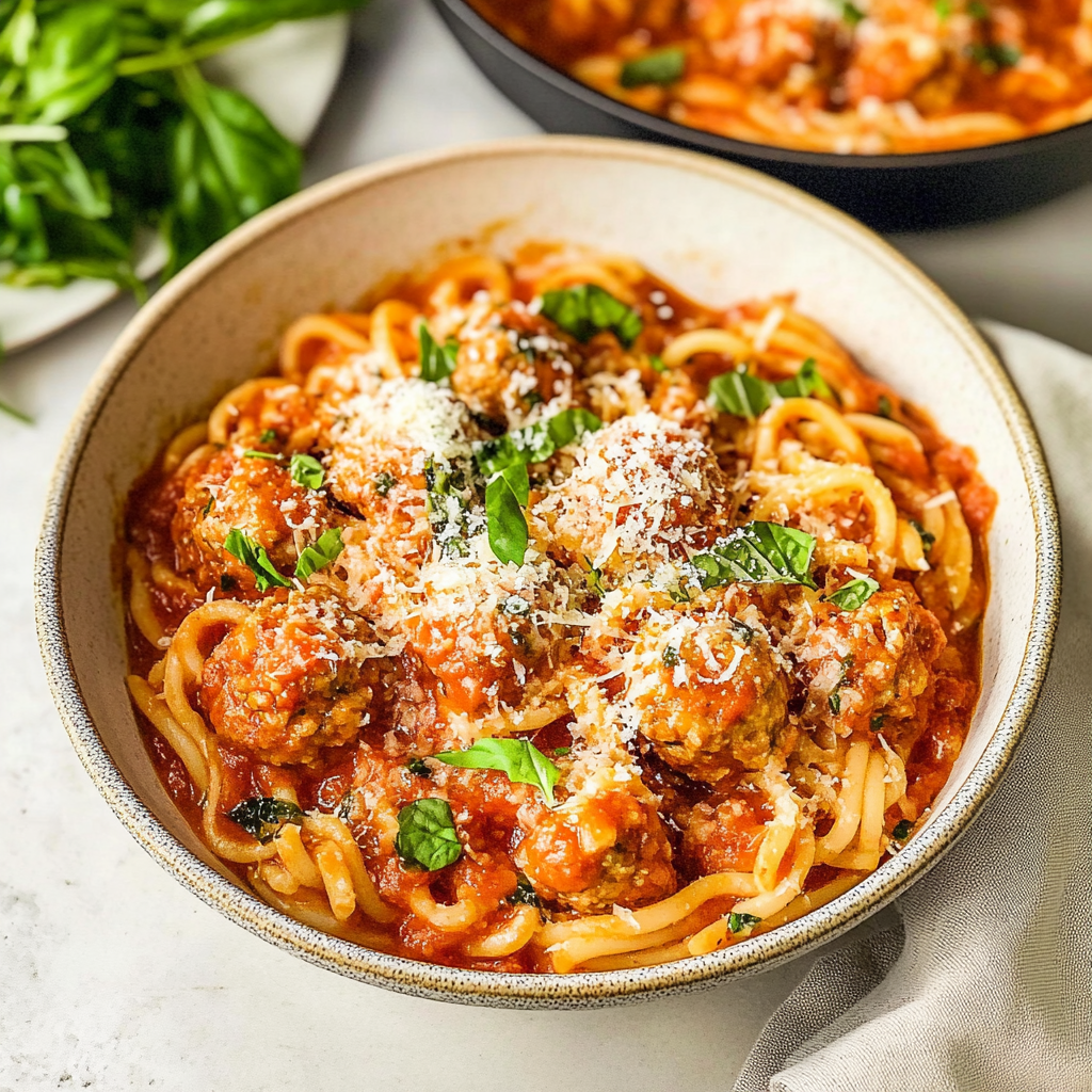 Homemade SpaghettiOs with Meatballs