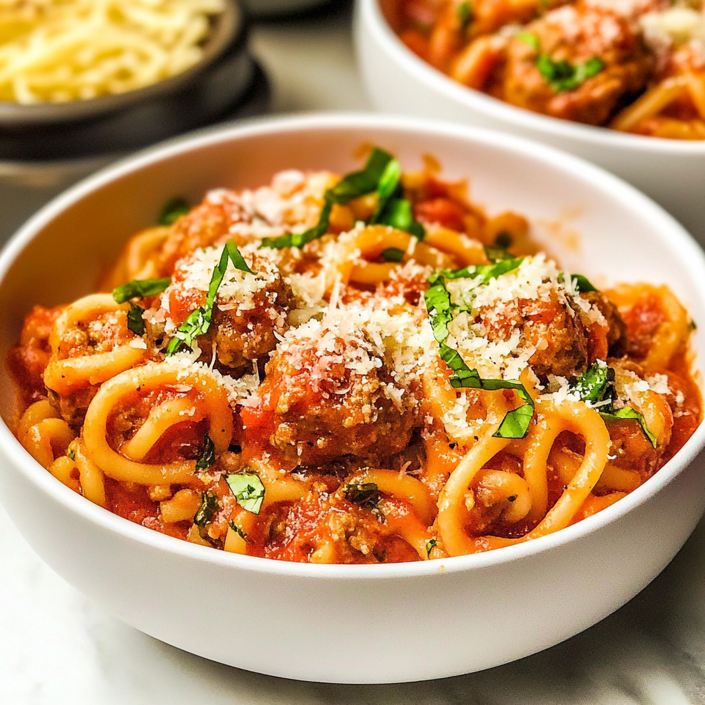 Homemade SpaghettiOs with Meatballs