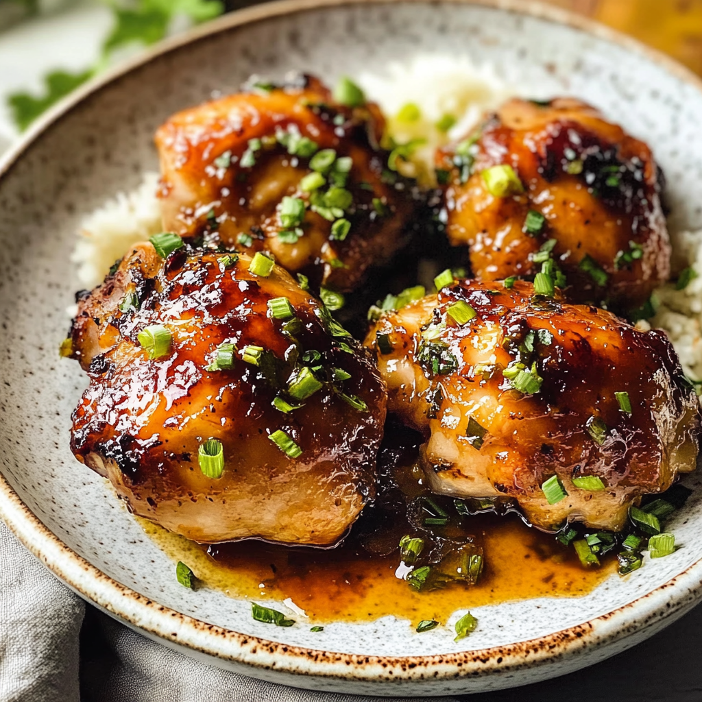 Honey Garlic Chicken Thighs 1