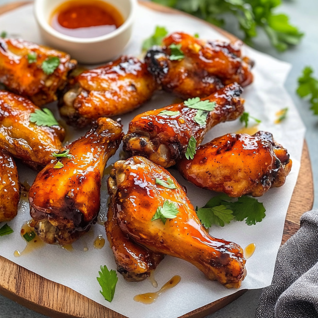 Hot Honey Butter Chicken Wings in the Air Fryer 1